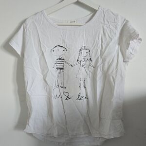 White Kids Graphic T-Shirt